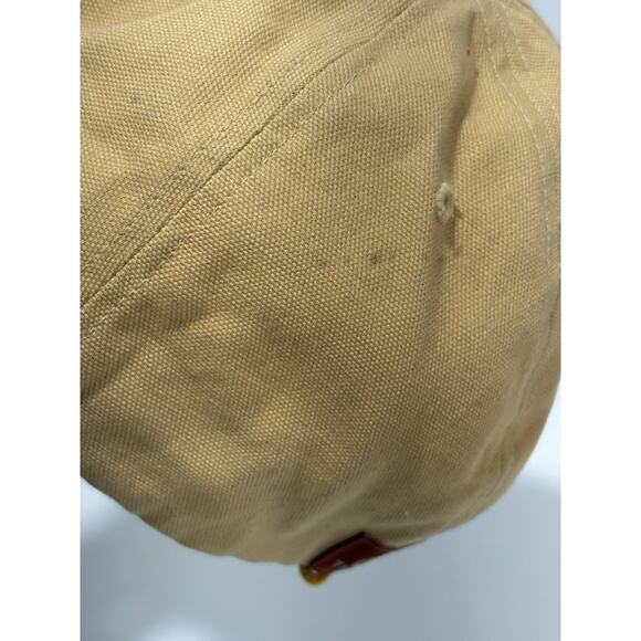 Timberland Leather Patch Hat Beige Hook Loop Baseball Cap X Large See Pictures - Picture 5 of 11
